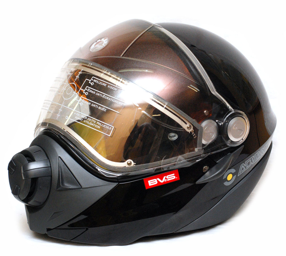 Шлем зимний Ski-Doo BV2S 3XL черный глянец c подогревом визора 4474681690E БРАК (Треснутый визор) 3XL с подогревом
