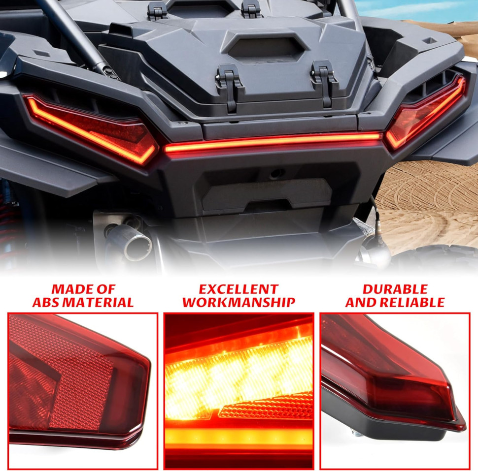 Комплект светодиодных задних фонарей (стоп-сигналы) для квадроцикла Polaris RZR XP 1000 / XP 4 1000 (2024+) 2415182 / 2415183 B0803-03806-RD
