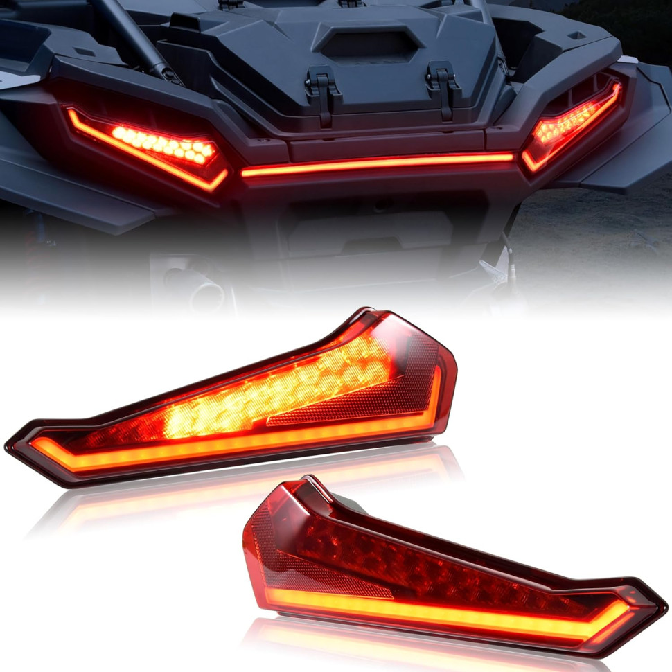 Комплект светодиодных задних фонарей (стоп-сигналы) для квадроцикла Polaris RZR XP 1000 / XP 4 1000 (2024+) 2415182 / 2415183 B0803-03806-RD