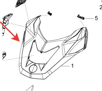 Капот верхняя часть SkiDoo SKANDIC/EXPEDITION 2016+ 517305440 517305440
