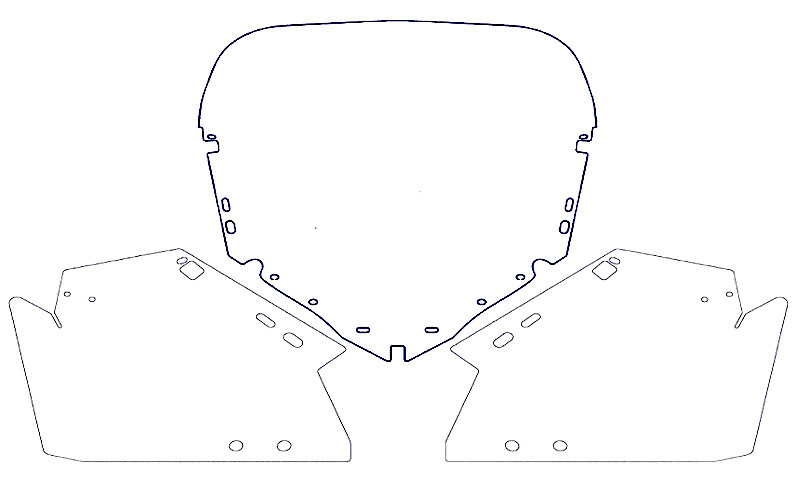 Ветровое стекло снегохода BRP/Ski-Doo EXPEDITION/GTX/SKANDIC/Lynx Xtrim 12-9859