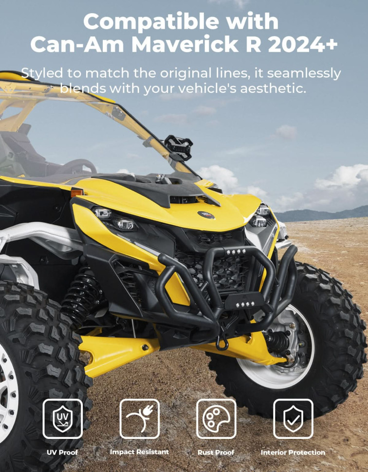 Передний спортивный бампер для квадроциклов Can-Am Maverick R / R MAX (2024-2026)  715007311 / 715007691 / 715010008 B0101-04609