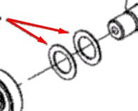 Шайбы заднего редуктора квадроцикла Can-Am Outlander / Renegade / Commander / Maverick / 705501163 / 705501162