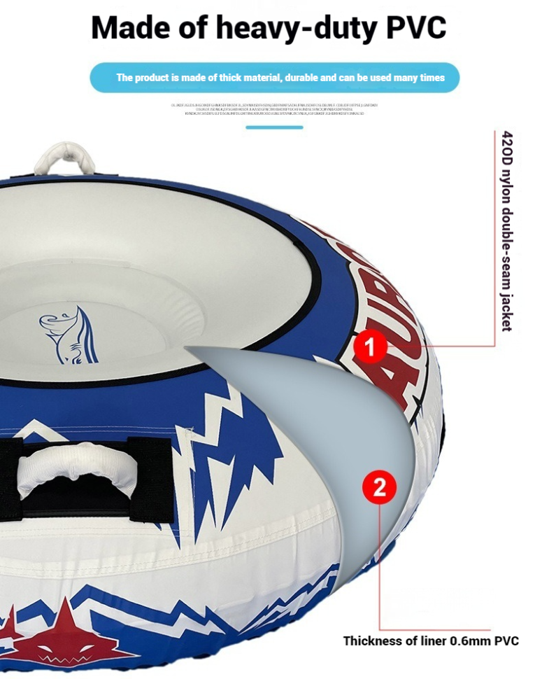 Ватрушка плюшка водный тюбинг одиночная ChargeSharks AURORA 122х40см CS-AURORA1