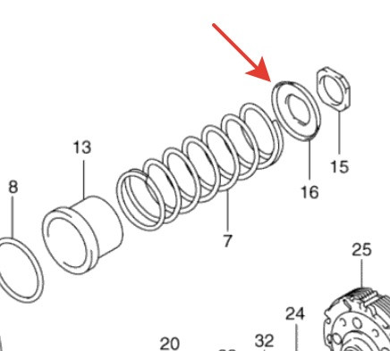 Опора пружины маховика сцепления 21519-09F52