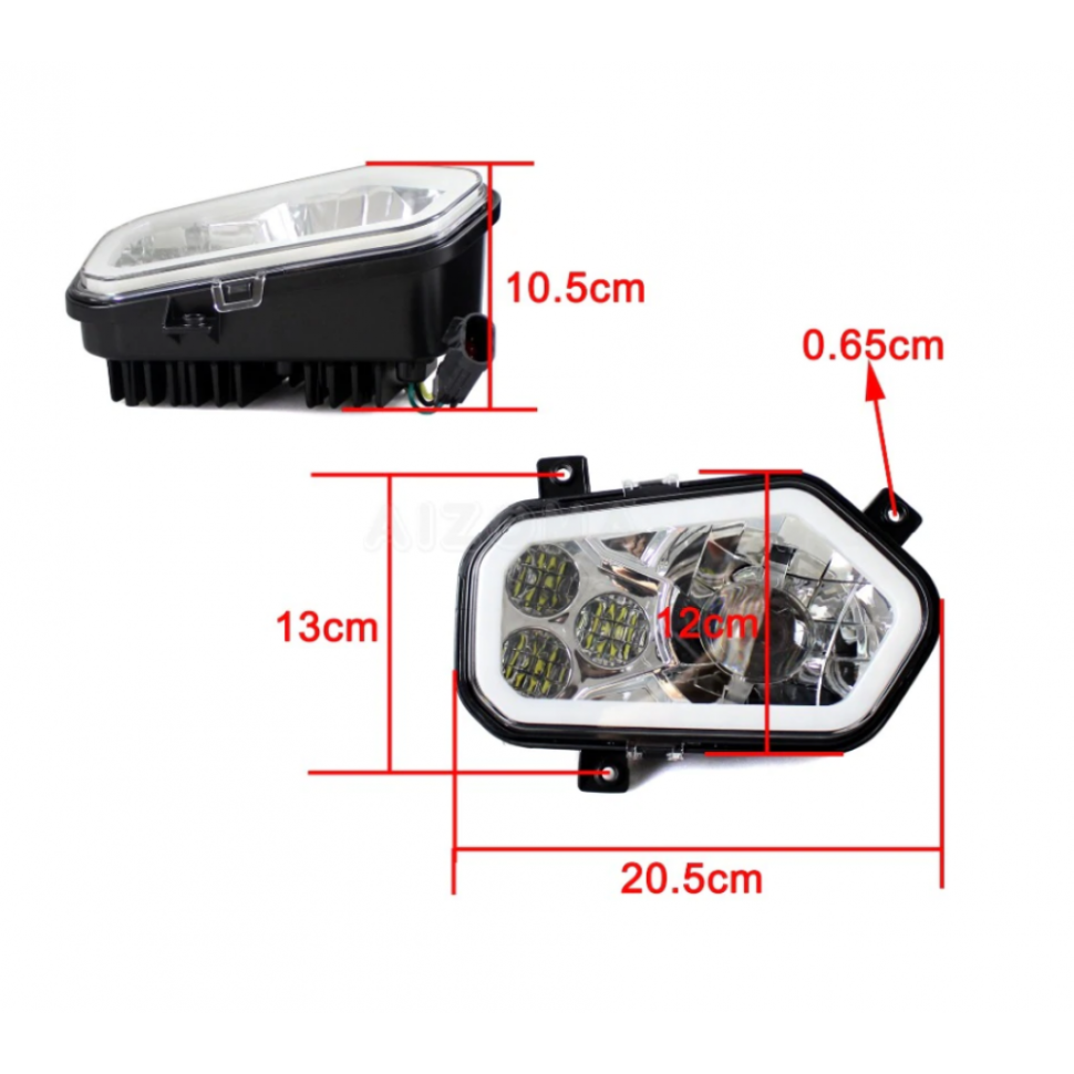 Комплект фар с ангельскими глазками Polaris Sportsman 1000/850/550 /RZR 900/800/570 /Scrambler 1000/8502411492, 2411142 + 2411143, 2411493 HL98