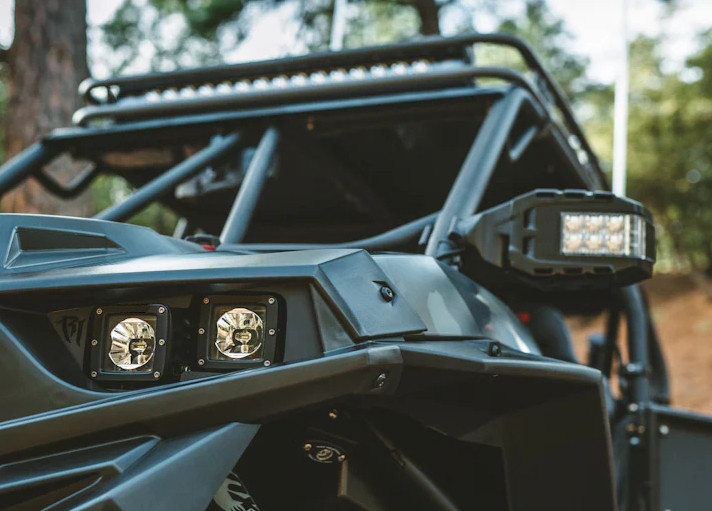 Зеркала заднего вида со встроенными фарами и поворотниками RiderLab RIGIO Reflect 64011