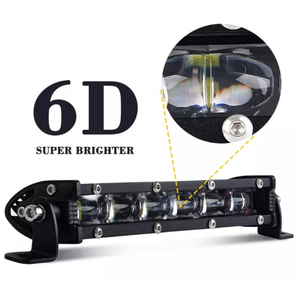 Фара диодная суперузкая 36см 60Вт RiderLab SuperSlim 6D Reflector 9610Z-14 9610Z-14