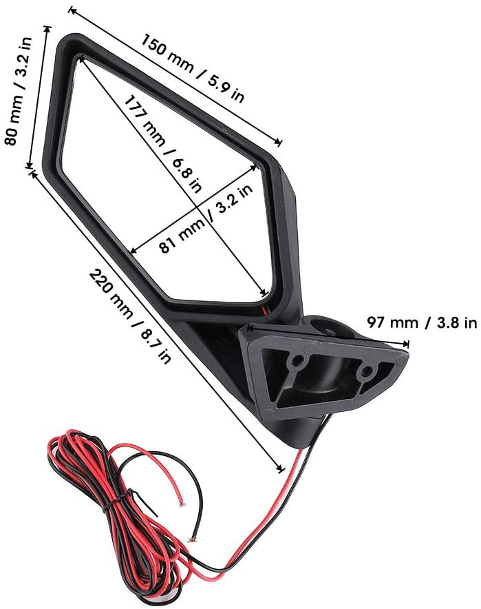 Зеркала заднего вида CanAm Maverick X3 Kemimoto c габаритом (поворотником) 715002898 B0106-00401 FTVMI020