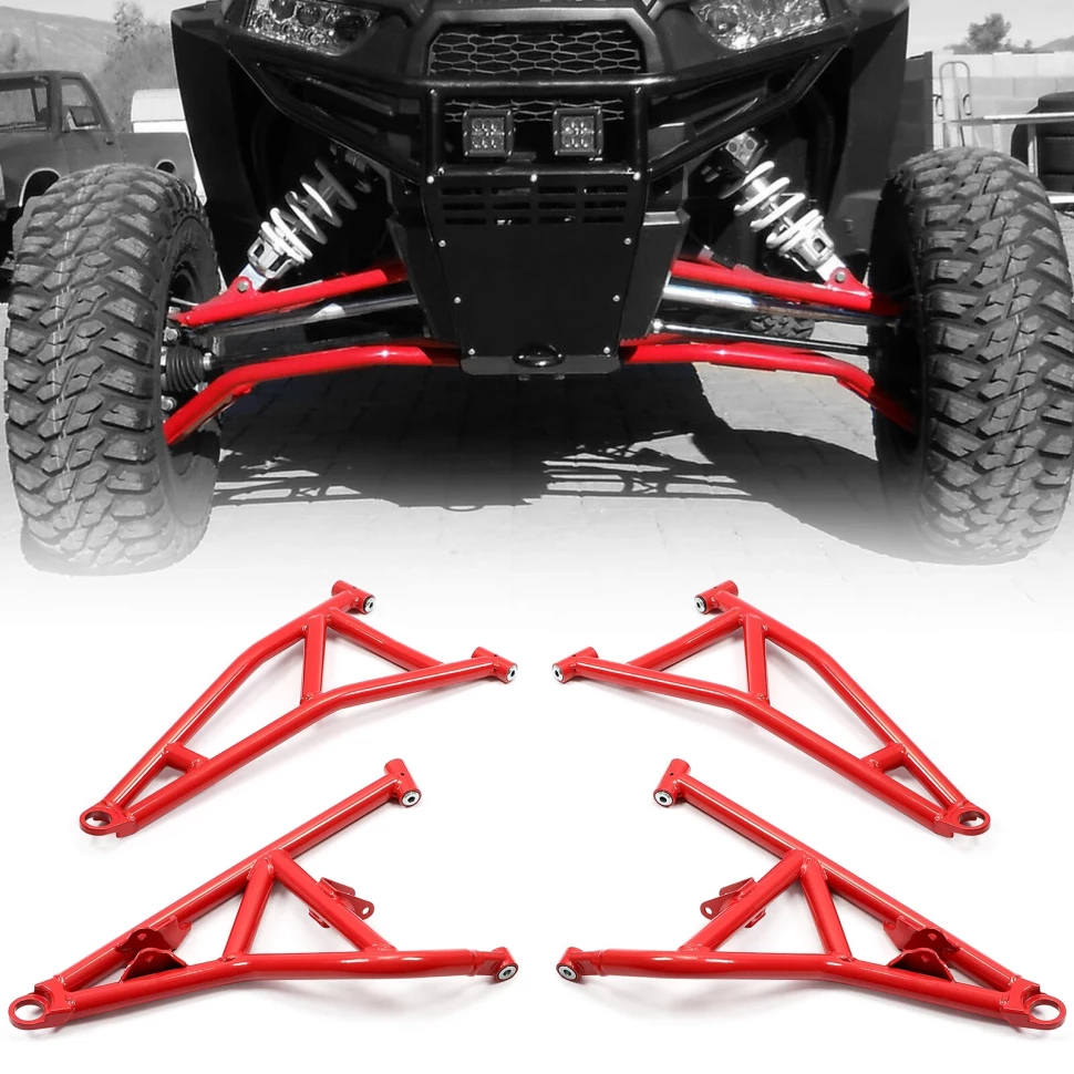 Комплект передних изогнутых рычагов красный Gorilla Works для квадроцикла Polaris RZR XP 1000  AA-P-RZR1K-GW-RED 1020540-589 1020540-619 1018826-385 1018826-589 1018826-458 1020541-589 