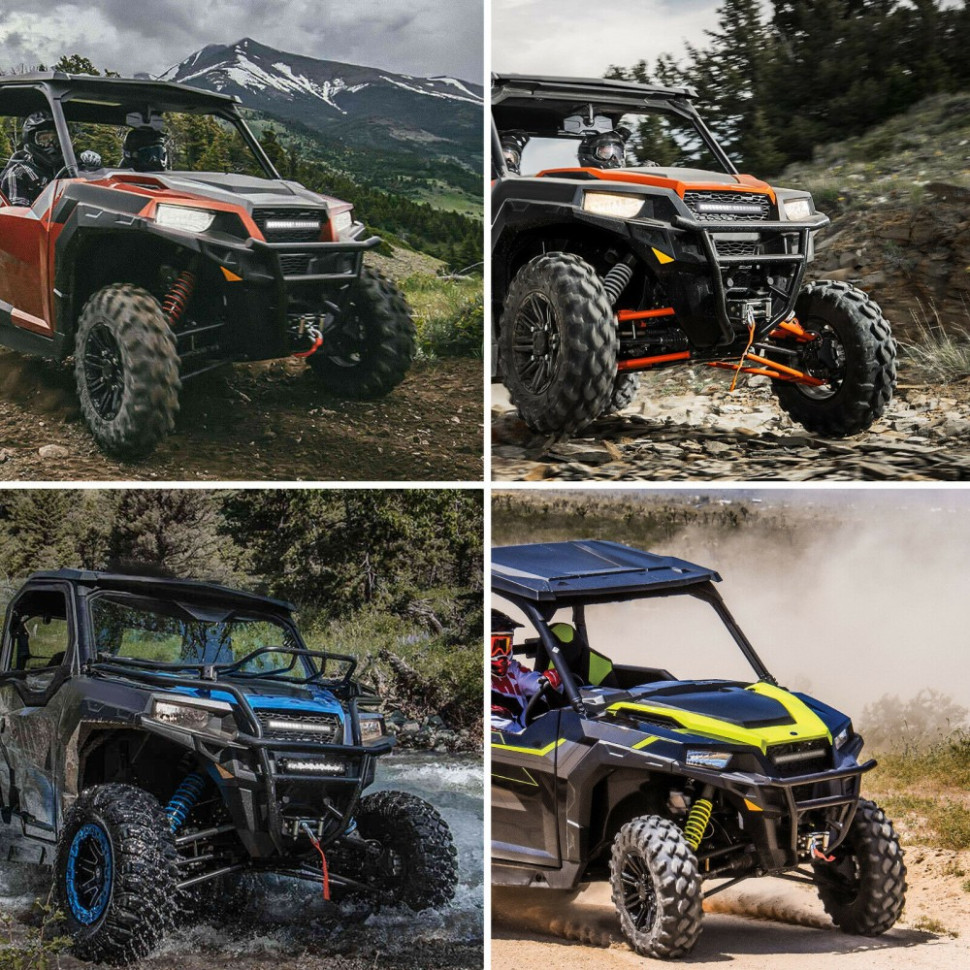 Решетка радиатора с доп фарой Polaris General 5452179-070 Kemimoto B0111-05101BK