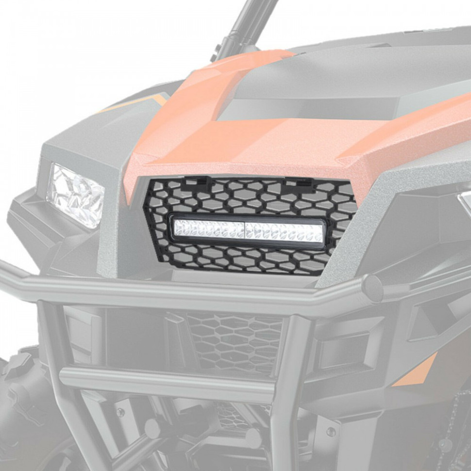 Решетка радиатора с доп фарой Polaris General 5452179-070 Kemimoto B0111-05101BK