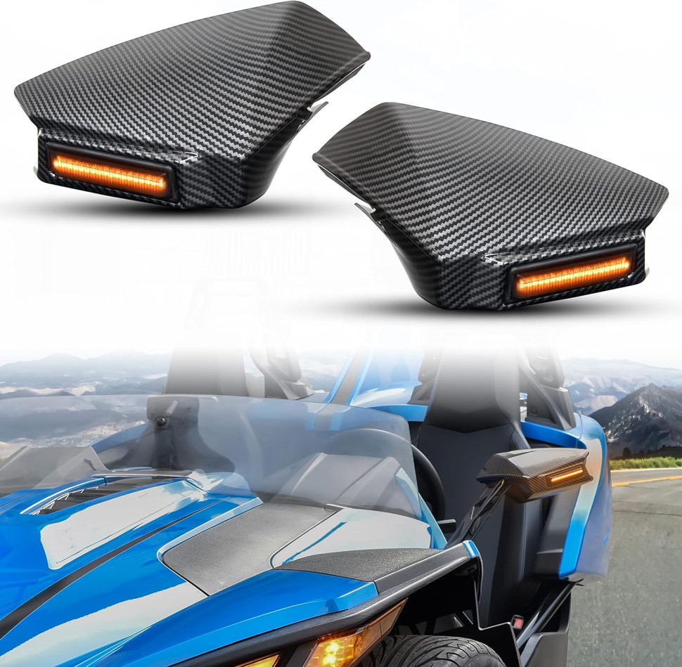 Защитные панели с сигналом поворотов на зеркала Polaris Slingshot 2636255 2635770  2635771 2636586  MTVPH0410-1