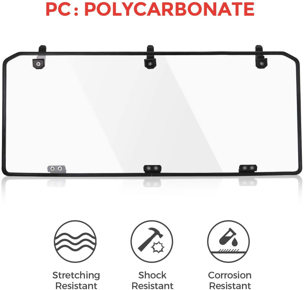 Стекло заднее Kemimoto для Polaris Ranger Midsize 500/570 2016-2021 B0110-04501CL