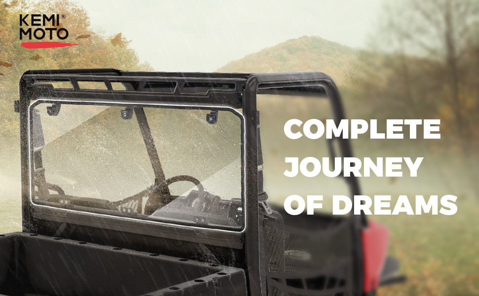 Стекло заднее Kemimoto для Polaris Ranger Midsize 500/570 2016-2021 B0110-04501CL