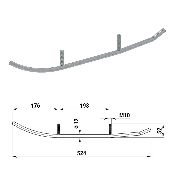 Конек лыжи 1863 BRP (без вставок) 100305T 605349311, 605352283, 605352643