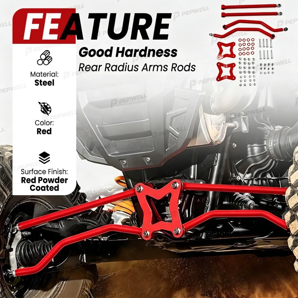 Рычаги спортивные задние для квадроцикла Polaris RZR1000 (красные) RSL-P-RZR1K-HC-002-03 1543204-385,1543455-619 1543204-458 1543204-458, 1543455-589, 1543204-589, 1543454-589, 1543377-589, 1543454-619, 1543377-458, 1543377-385, 1543377-589, 1543377-458