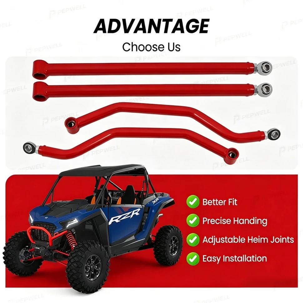 Рычаги спортивные задние для квадроцикла Polaris RZR1000 (красные) RSL-P-RZR1K-HC-002-03 1543204-385,1543455-619 1543204-458 1543204-458, 1543455-589, 1543204-589, 1543454-589, 1543377-589, 1543454-619, 1543377-458, 1543377-385, 1543377-589, 1543377-458