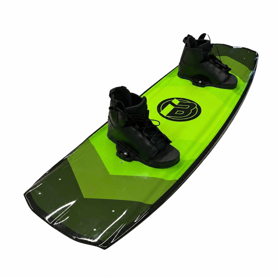 Вейкборд Iboard зеленый/черный 144см + крепления 37-45 Iboard-gre-blk