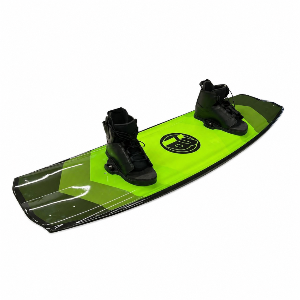 Вейкборд Iboard зеленый/черный 144см + крепления 37-45 Iboard-gre-blk