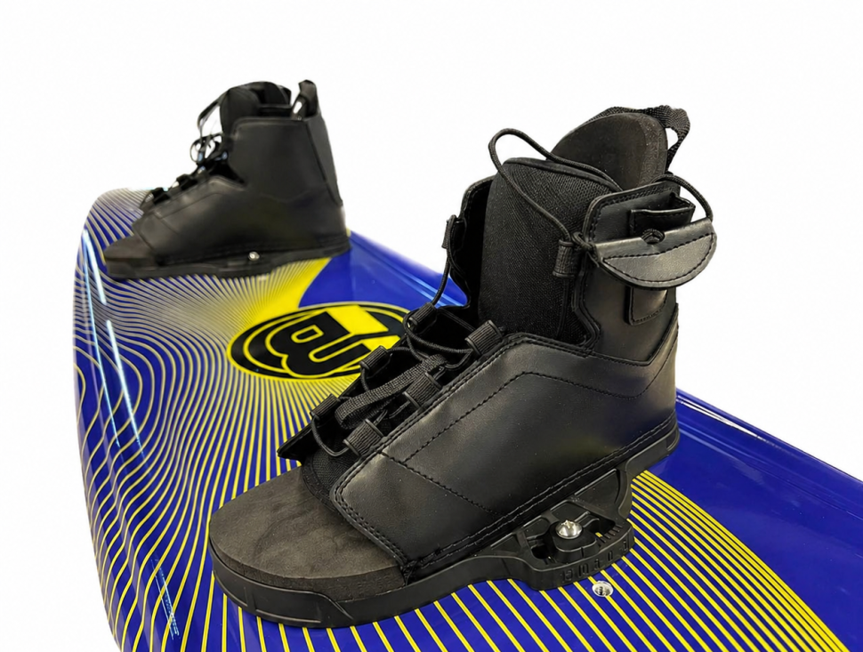 Вейкборд Iboard синий/желтый 144см + крепления с системой быстрой шнуровки 37-45 Iboard-blu-yel