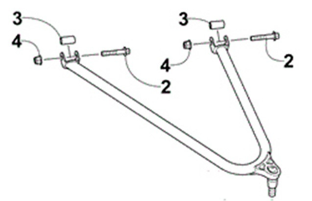 Втулки А-образного рычага Arctic Cat/Yamaha (для рычагов SM-08215, SM-08216)  SM-08602