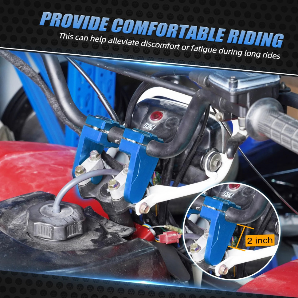 Проставки руля для квадроцикла 100мм 22мм 7/8 Yamaha Raptor 700 1PE-F6111-00-00 31611217 1PE-F6111-00-00N