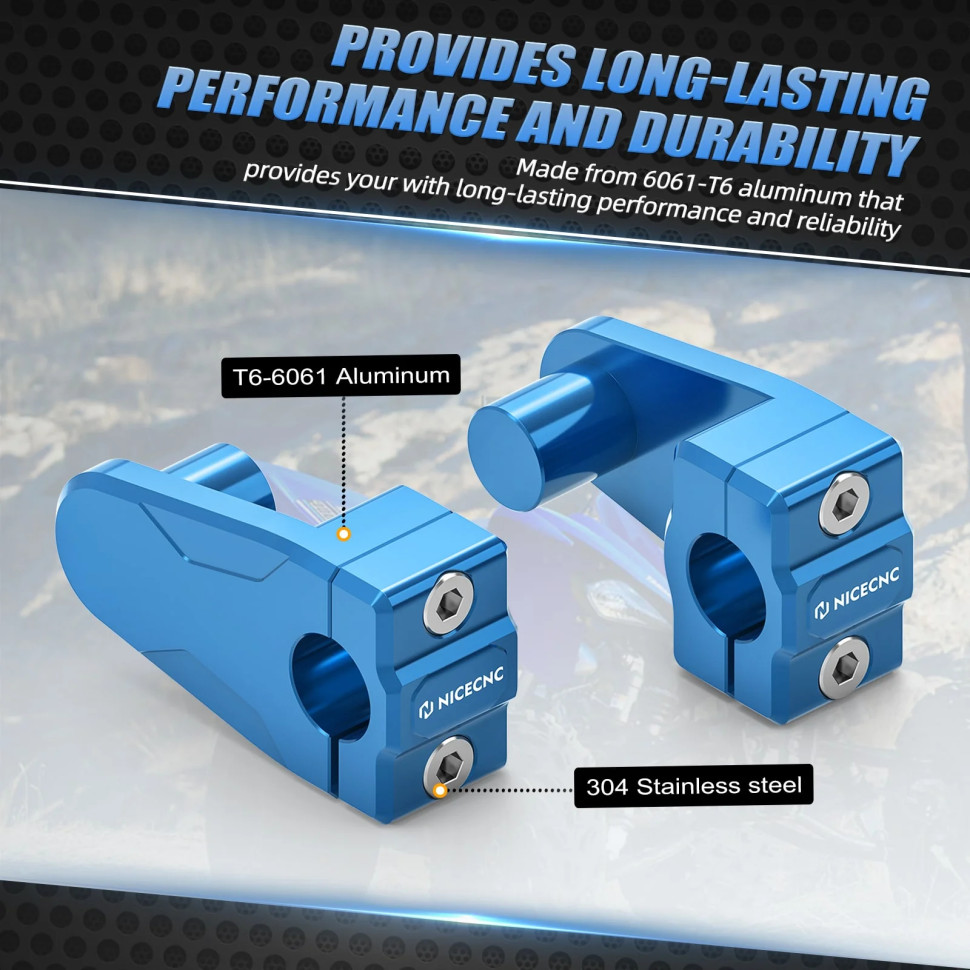 Проставки руля для квадроцикла 100мм 22мм 7/8 Yamaha Raptor 700 1PE-F6111-00-00 31611217 1PE-F6111-00-00N