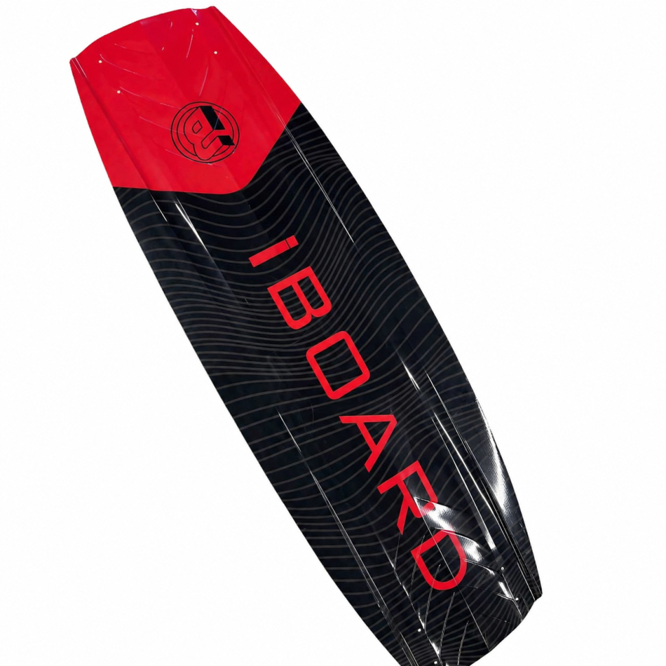 Вейкборд Iboard черный/красный 144см + крепления с системой быстрой шнуровки 37-45 Iboard-blk-r