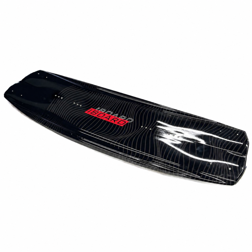 Вейкборд Iboard черный/красный 144см + крепления с системой быстрой шнуровки 37-45 Iboard-blk-r