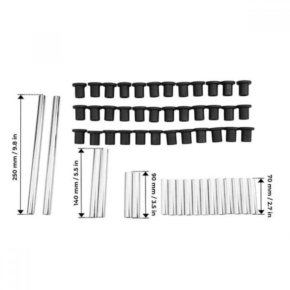 Полный комплект втулок рычагов Polaris Ranger XP 900 5436505 + 5436832 + 5439874 + 5452233 + 5139966 + 5134882 + 5138796 + 5138794 + 5137592 + 5439874 KemiMoto B0201-00701 B0201-00701
