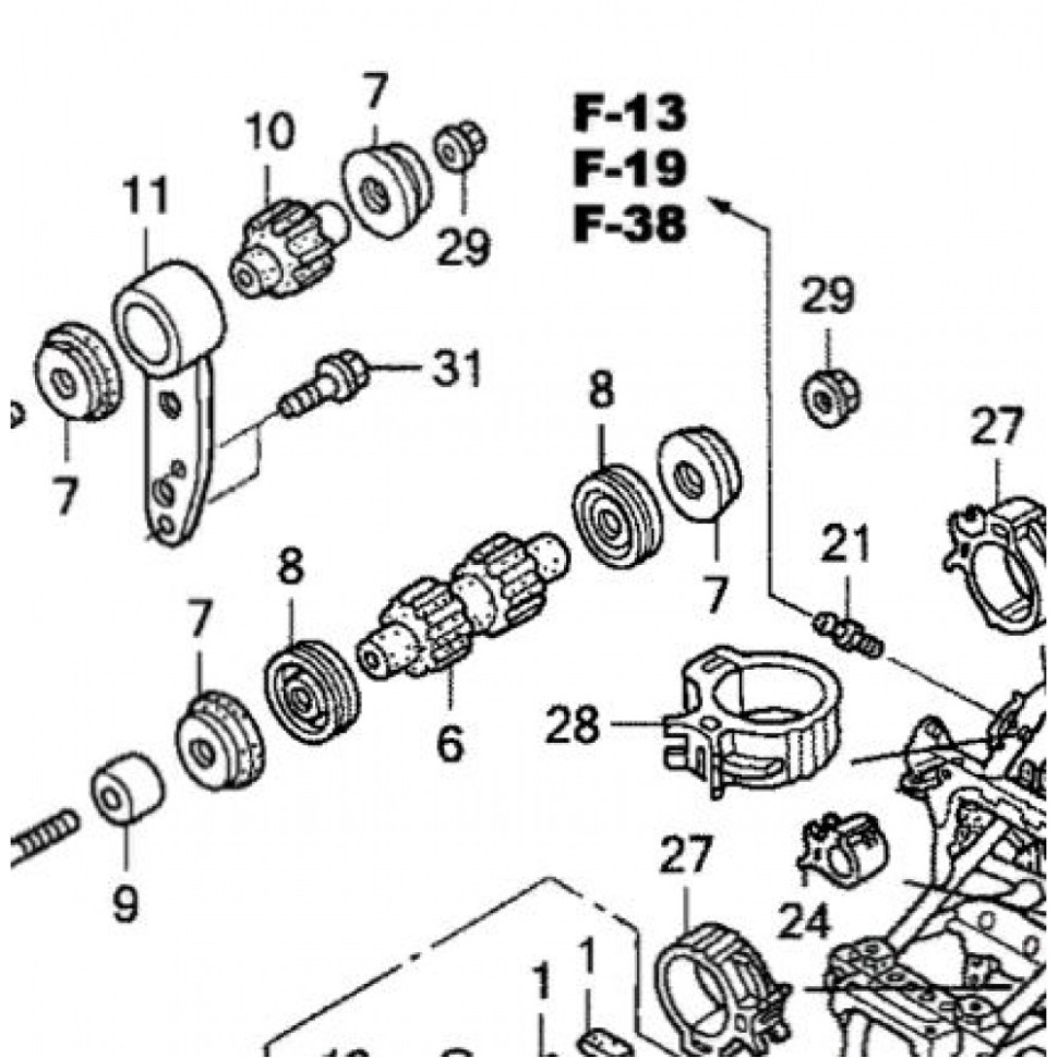 Сальник подушки двигателя Honda TRX 680/650 Rincon 50302-HN8-003 50302-HN8-003