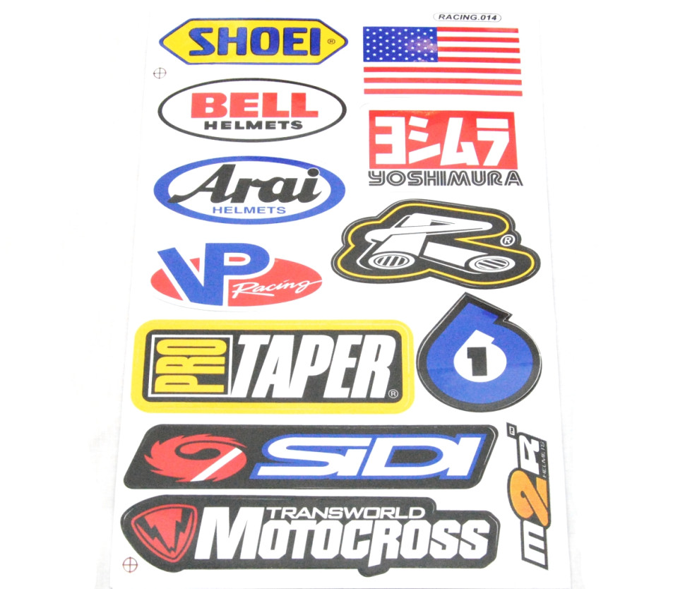 Наклейки универсальные Dcor ( 26.5 х 17 ) RACING.014