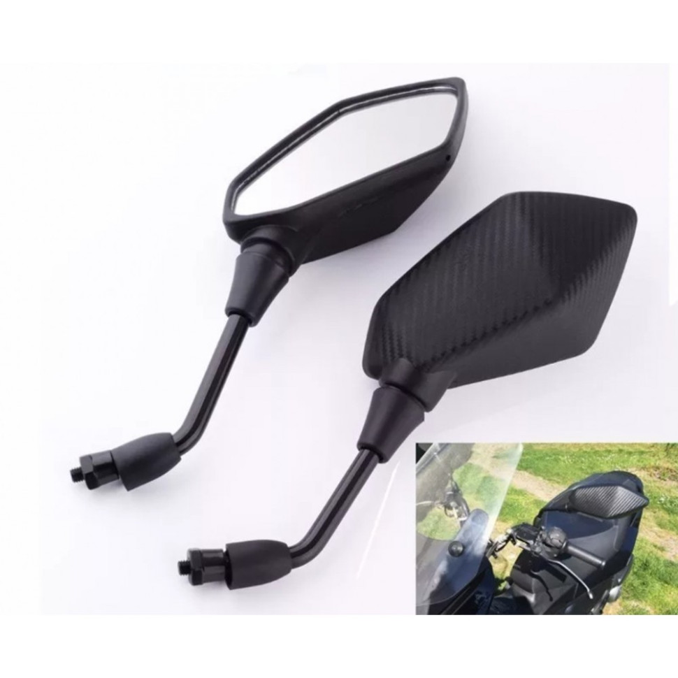 Зеркала для квадроцикла карбон универсальные 8мм Rider LAB JP-1065-8 JP-1065-8