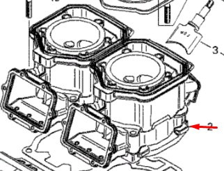 Цилиндр снегохода Ski-Doo 600 GTX / GSX / MXZ / Summit 420613710 / 420613714 / 421000605