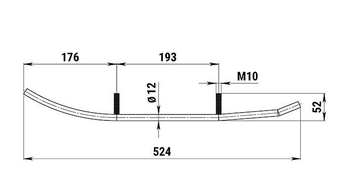 Коньки снегохода Ski-Doo Expedition / Scandic / 605349311 / 605352283 / 605352643 / ELX3-8350-1 / WLX-8350-1 3345-03 3S - кант 10см
