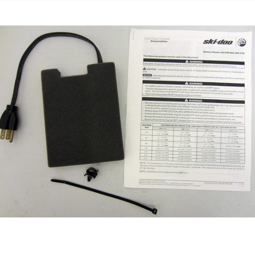 Подогрев батареи для снегохода BAT. HEATER 860200276