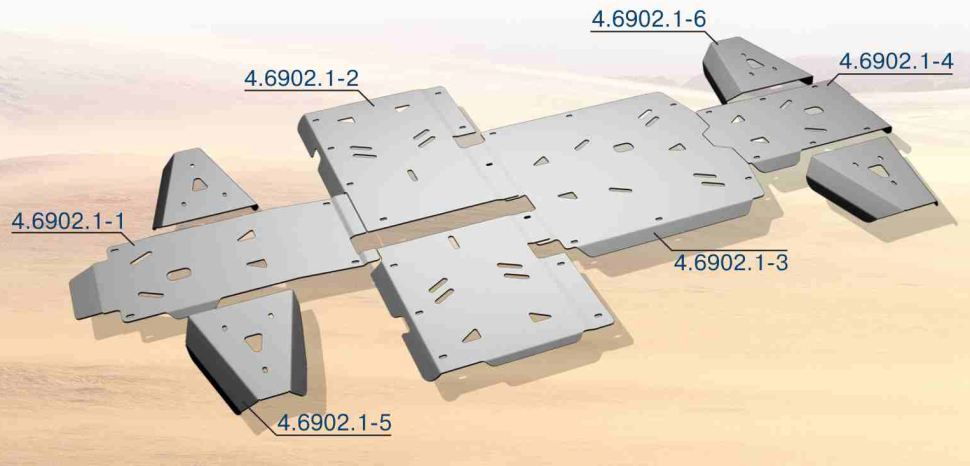 Защита днища полная Rival для Kawasaki 4.6902.1