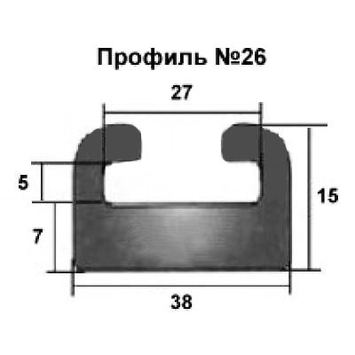 Склиз CP 26 профиль / 150см для Ski-Doo 503193828 503191198 503191501 503190866 26-5900-1-01-01 26-5900-1-01-12 CP26150 Графитовый