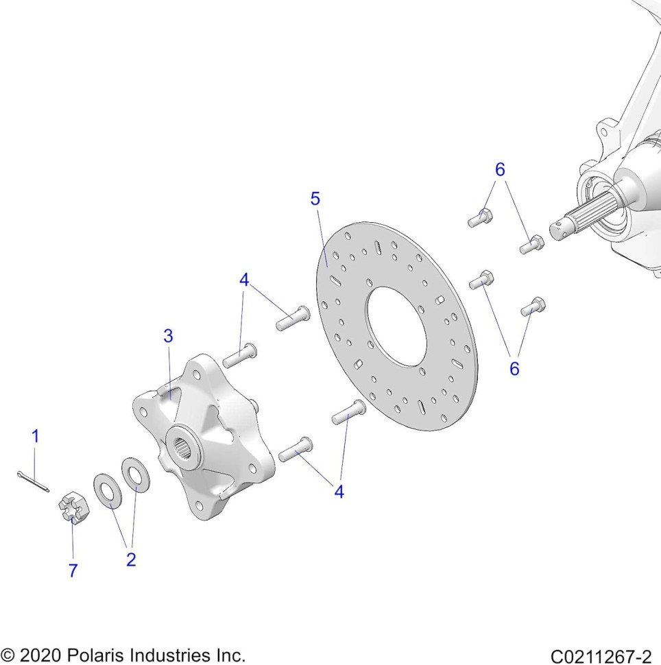 Ступица Caltric для квадроцикла Polaris Sportsman 500 570 800 5134310 5143612 5134310N