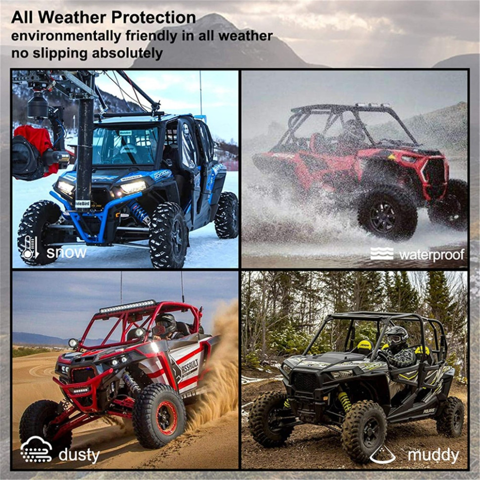 Резиновые коврики в салон Polaris RZR 1000/ 900 /RZR XP Turbo Kemimoto VPFLPO2U1 FTVFM001