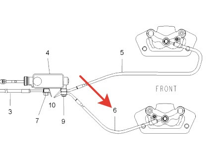 Тормозной шланг передний правый Polaris RZR-S 800 1911445 1911445