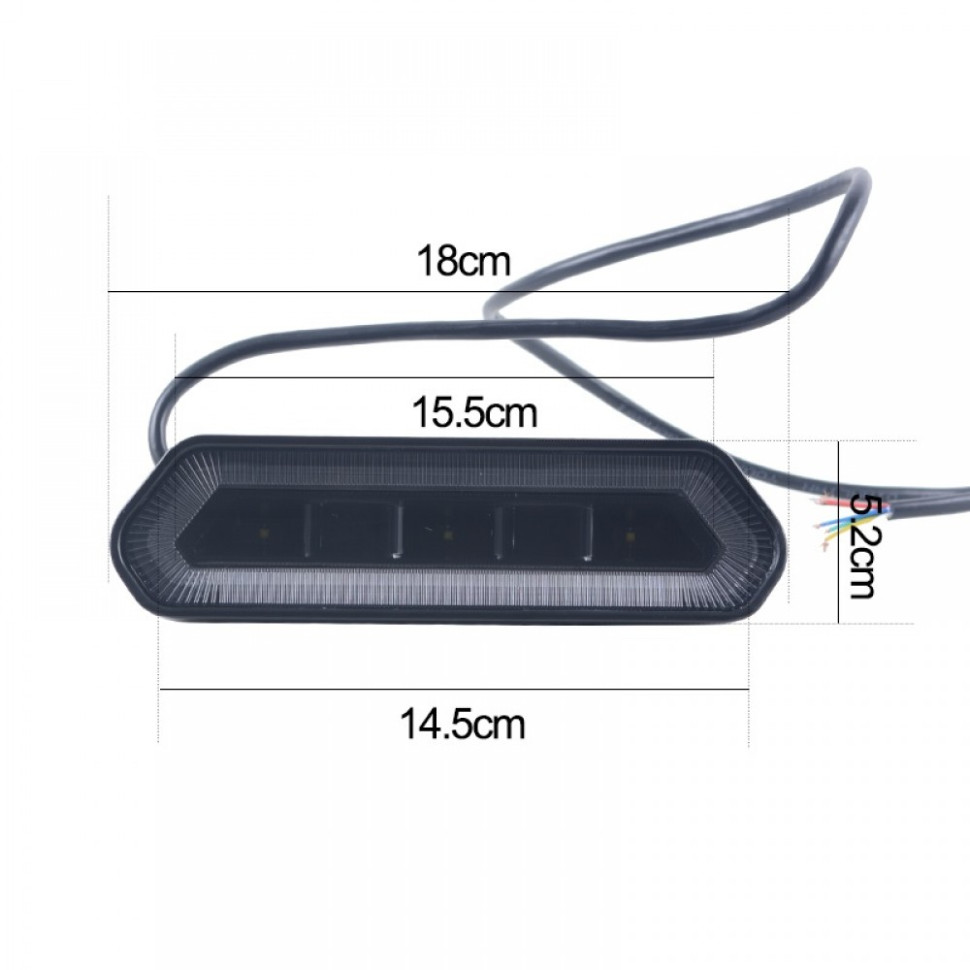 Стоп-сигнал синий свет /ДХО диодный универсальный для UTV /ATV /снегохода /внедорожника Rider LAB CHASE 90133 90133B