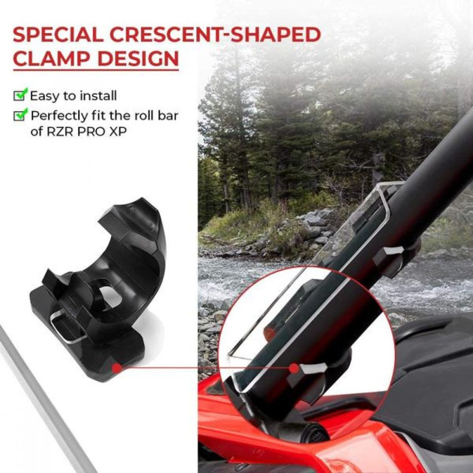 Стекло половинка Polaris RZR PRO XP 2020+ 2883754 /B0110- 01601CL B0110- 01601CL