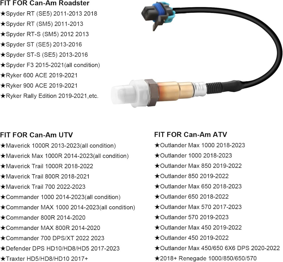 Датчик кислорода Caltric для квадроцикла Can-Am Commander / Defender / Maverick / Spyder 707600872 707600872N