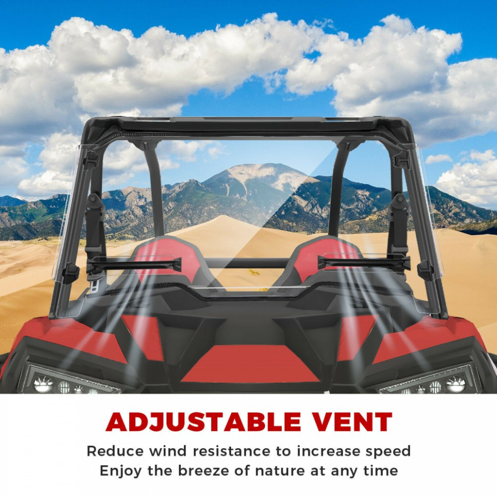 Лобовое стекло быстросъемное Polaris RZR XP Turbo /RZR 1000/900 2019+ 2884911 B0110-03304CL