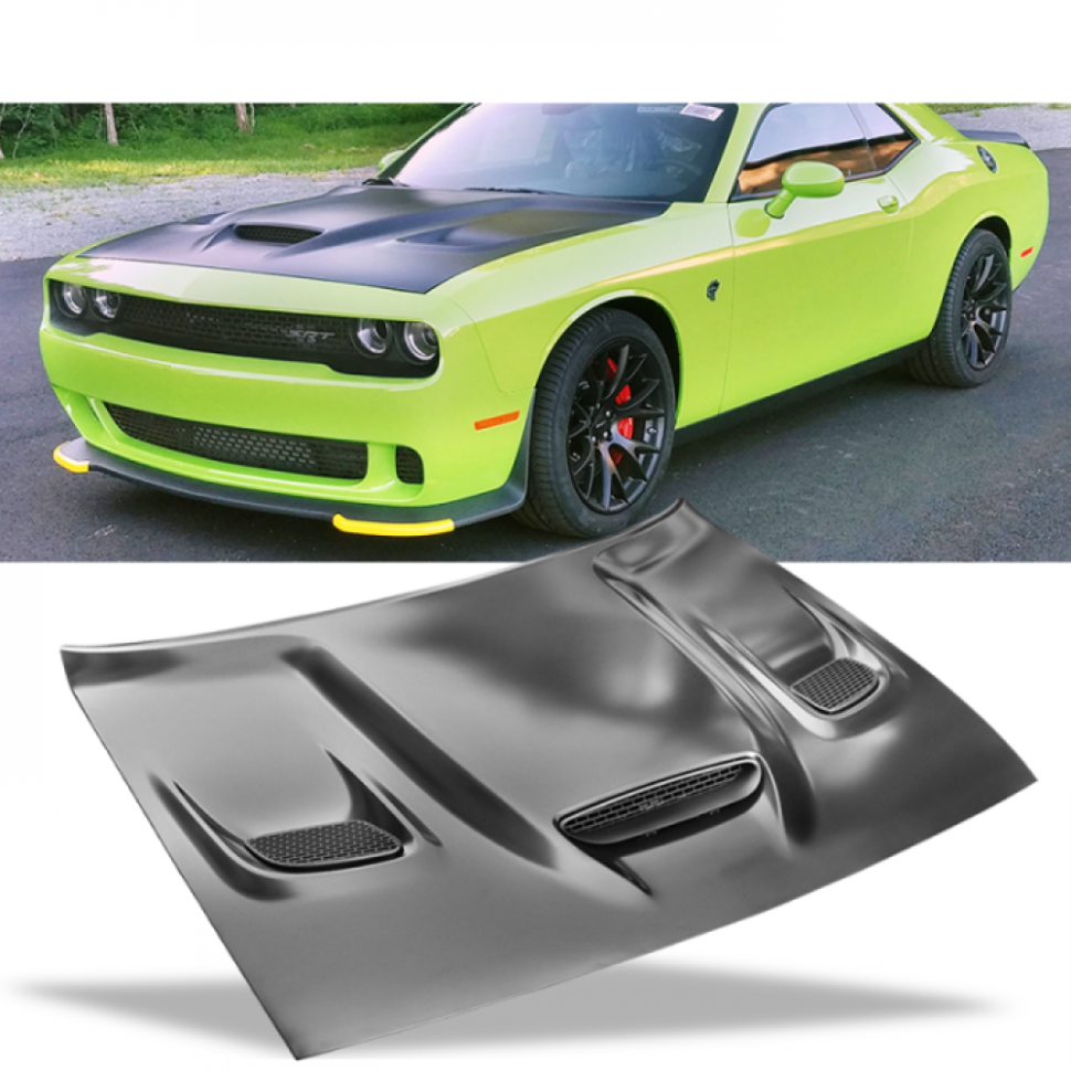 Алюминиевый капот Dodge Challenger SRT HELLCAT 2008+ 68259672AF /68259672AE /HOOD100 HOOD100