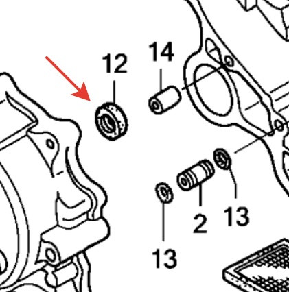 Сальник двигателя Honda TRX680 91201-HN8-003 91201-HN8-003