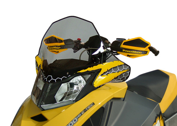 Стекло среднее POWERMADD COBRA W S для снегоходов Ski-Doo REV XP MID TINT BK YLW S M 13421