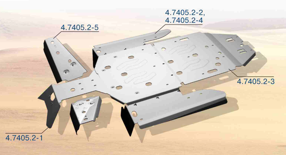 Защита днища полная Rival для Polaris 4.7405.2